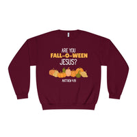 Fall-Themed Crewneck Sweatshirt, Funny Halloween Sweatshirt, Pumpkin Sweatshirt, Christian Apparel, Gift for Jesus Lover