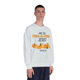 Fall-Themed Crewneck Sweatshirt, Funny Halloween Sweatshirt, Pumpkin Sweatshirt, Christian Apparel, Gift for Jesus Lover