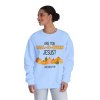 Fall-Themed Crewneck Sweatshirt, Funny Halloween Sweatshirt, Pumpkin Sweatshirt, Christian Apparel, Gift for Jesus Lover