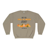 Fall-Themed Crewneck Sweatshirt, Funny Halloween Sweatshirt, Pumpkin Sweatshirt, Christian Apparel, Gift for Jesus Lover