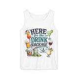 Tank Top — "Here for the Drink Package" Cocktail Cruise Party Shirt