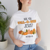 Fall-O-Ween Jesus Unisex Tee, Autumn T-Shirt, Halloween Outfit, Christian Apparel, Seasonal Graphic Tee, Pumpkin Shirt
