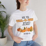 Fall-O-Ween Jesus Unisex Tee, Autumn T-Shirt, Halloween Outfit, Christian Apparel, Seasonal Graphic Tee, Pumpkin Shirt