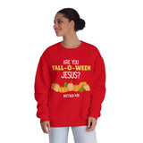 Fall-Themed Crewneck Sweatshirt, Funny Halloween Sweatshirt, Pumpkin Sweatshirt, Christian Apparel, Gift for Jesus Lover