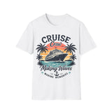 Cruise Crew T‑Shirt — 'Making Waves' Retro Sunset Cruise Shirt