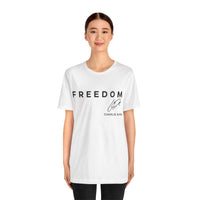 Freedom Unisex Jersey Tee | Charlie Kirk, American Freedom, Casual Daily Wear, Gift for Freedom Lovers, Inspirational Apparel, Comfortable Fashion