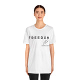 Freedom Unisex Jersey Tee | Charlie Kirk, American Freedom, Casual Daily Wear, Gift for Freedom Lovers, Inspirational Apparel, Comfortable Fashion