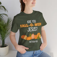Fall-O-Ween Jesus Unisex Tee, Autumn T-Shirt, Halloween Outfit, Christian Apparel, Seasonal Graphic Tee, Pumpkin Shirt