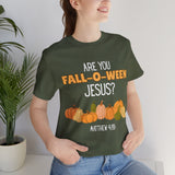 Fall-O-Ween Jesus Unisex Tee, Autumn T-Shirt, Halloween Outfit, Christian Apparel, Seasonal Graphic Tee, Pumpkin Shirt