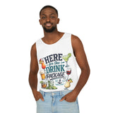 Tank Top — "Here for the Drink Package" Cocktail Cruise Party Shirt