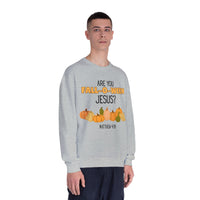 Fall-Themed Crewneck Sweatshirt, Funny Halloween Sweatshirt, Pumpkin Sweatshirt, Christian Apparel, Gift for Jesus Lover