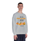 Fall-Themed Crewneck Sweatshirt, Funny Halloween Sweatshirt, Pumpkin Sweatshirt, Christian Apparel, Gift for Jesus Lover