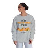 Fall-Themed Crewneck Sweatshirt, Funny Halloween Sweatshirt, Pumpkin Sweatshirt, Christian Apparel, Gift for Jesus Lover