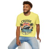 Cruise Crew T‑Shirt — 'Making Waves' Retro Sunset Cruise Shirt