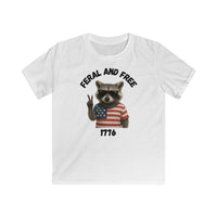 Patriotic Kids Softstyle Tee, Fun Kids T-Shirt, 4th of July Outfit, American Flag Tee, Adventure Shirt, Summer Style