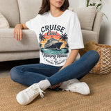 Cruise Crew T‑Shirt — 'Making Waves' Retro Sunset Cruise Shirt