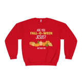 Fall-Themed Crewneck Sweatshirt, Funny Halloween Sweatshirt, Pumpkin Sweatshirt, Christian Apparel, Gift for Jesus Lover