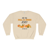 Fall-Themed Crewneck Sweatshirt, Funny Halloween Sweatshirt, Pumpkin Sweatshirt, Christian Apparel, Gift for Jesus Lover