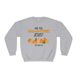 Fall-Themed Crewneck Sweatshirt, Funny Halloween Sweatshirt, Pumpkin Sweatshirt, Christian Apparel, Gift for Jesus Lover