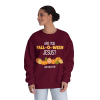 Fall-Themed Crewneck Sweatshirt, Funny Halloween Sweatshirt, Pumpkin Sweatshirt, Christian Apparel, Gift for Jesus Lover