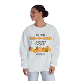 Fall-Themed Crewneck Sweatshirt, Funny Halloween Sweatshirt, Pumpkin Sweatshirt, Christian Apparel, Gift for Jesus Lover