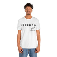 Freedom Unisex Jersey Tee | Charlie Kirk, American Freedom, Casual Daily Wear, Gift for Freedom Lovers, Inspirational Apparel, Comfortable Fashion