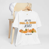 Fall-O-Ween Jesus Unisex Tee, Autumn T-Shirt, Halloween Outfit, Christian Apparel, Seasonal Graphic Tee, Pumpkin Shirt