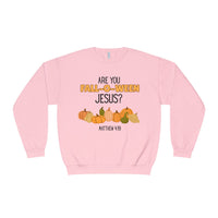 Fall-Themed Crewneck Sweatshirt, Funny Halloween Sweatshirt, Pumpkin Sweatshirt, Christian Apparel, Gift for Jesus Lover