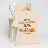 Fall-O-Ween Jesus Unisex Tee, Autumn T-Shirt, Halloween Outfit, Christian Apparel, Seasonal Graphic Tee, Pumpkin Shirt