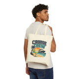 Cruise Crew Canvas Tote — Tropical Beach Cruise Bag