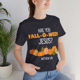 Fall-O-Ween Jesus Unisex Tee, Autumn T-Shirt, Halloween Outfit, Christian Apparel, Seasonal Graphic Tee, Pumpkin Shirt