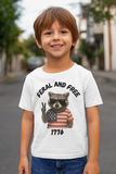 Patriotic Kids Softstyle Tee, Fun Kids T-Shirt, 4th of July Outfit, American Flag Tee, Adventure Shirt, Summer Style