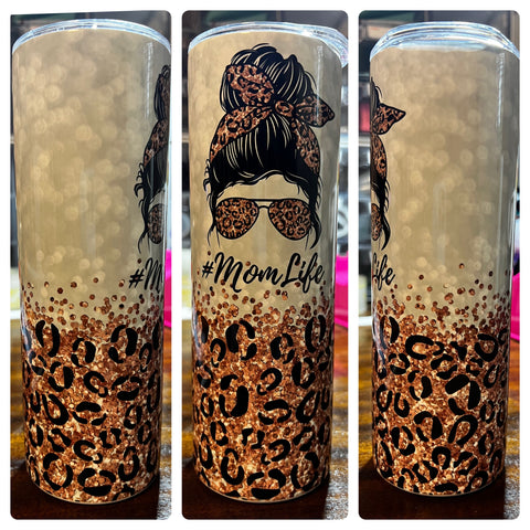 Rose Gold Mom Life Tumbler